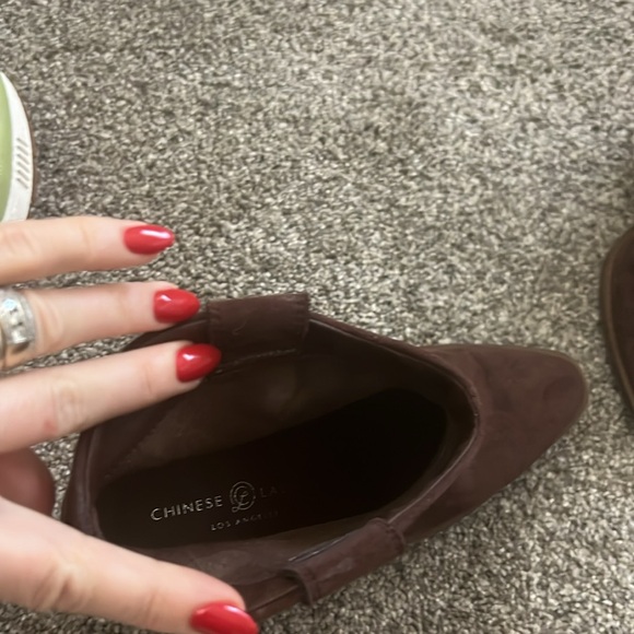 Chinese Laundry Size 9 bootie, maroon/brown - Picture 3 of 4